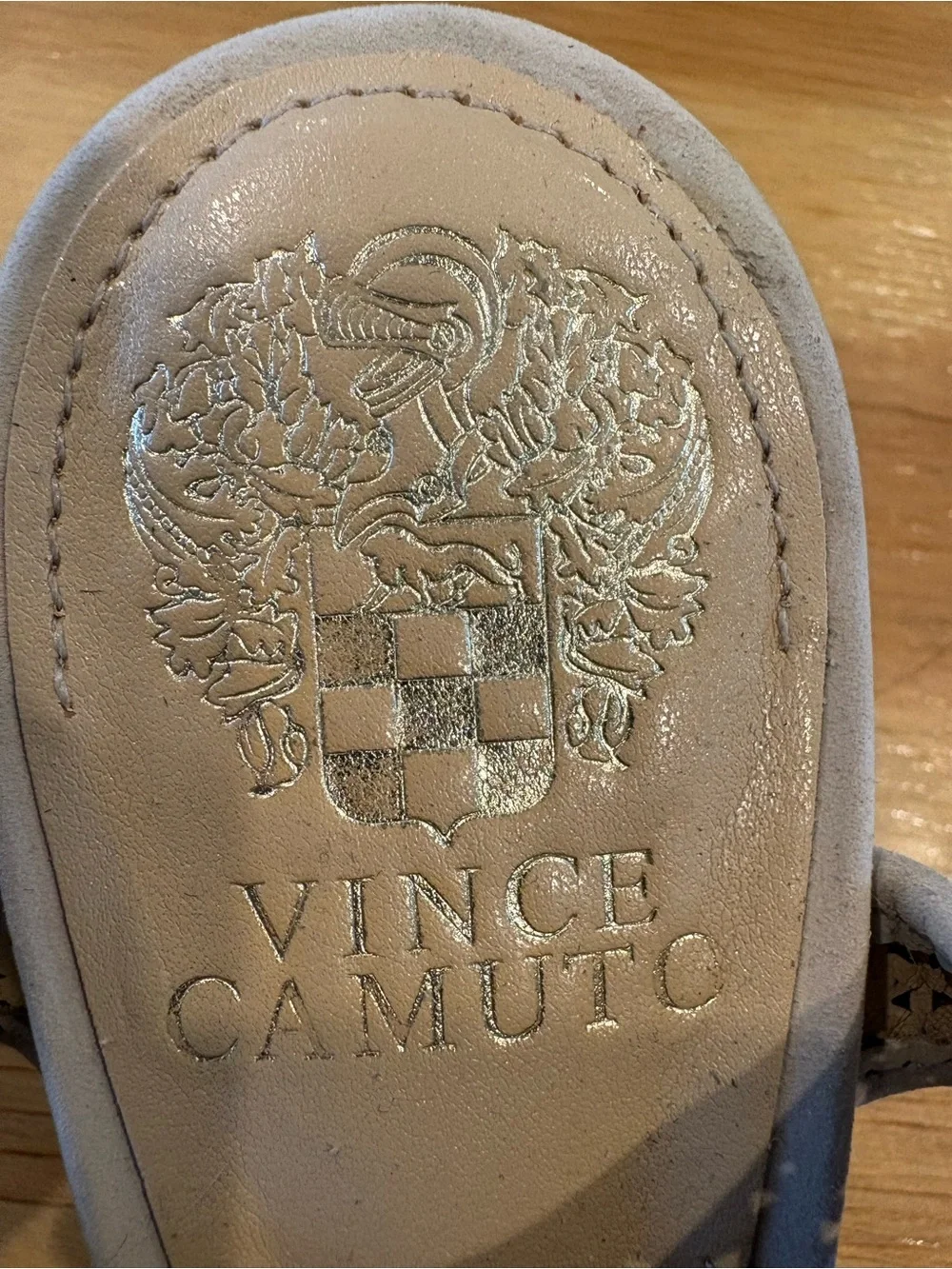 Vince Camuto White Perforated Heeled Sandals – Size 6.5